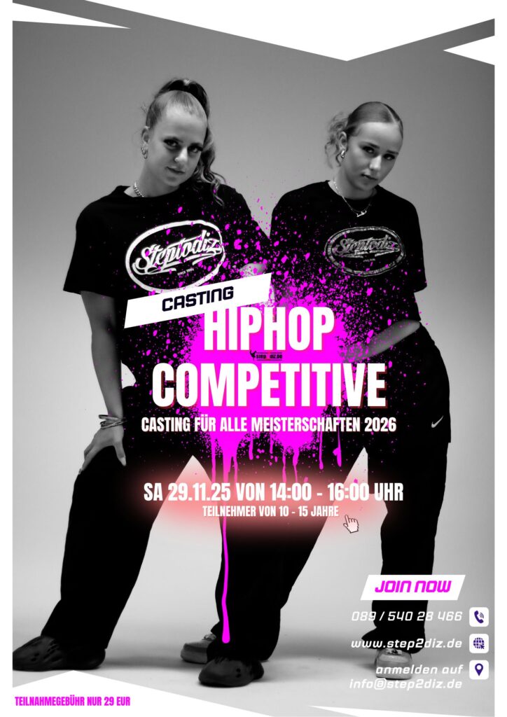 HipHop Competitive Crew 2026 – Jetzt bewerben & Teil der Meisterschafts-Crew werden!